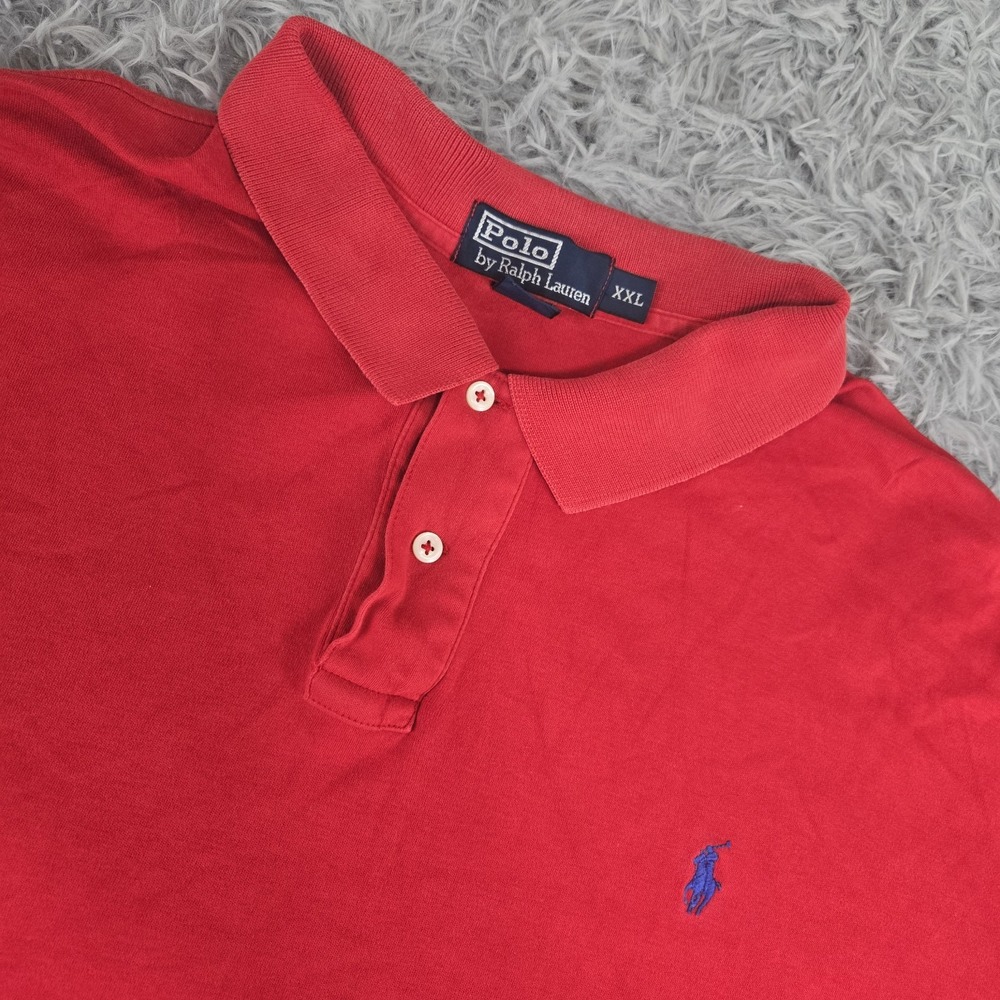 Polo Ralph Lauren Mens 2XL XXL Red Short Sleeve Cotton Preppy Polo